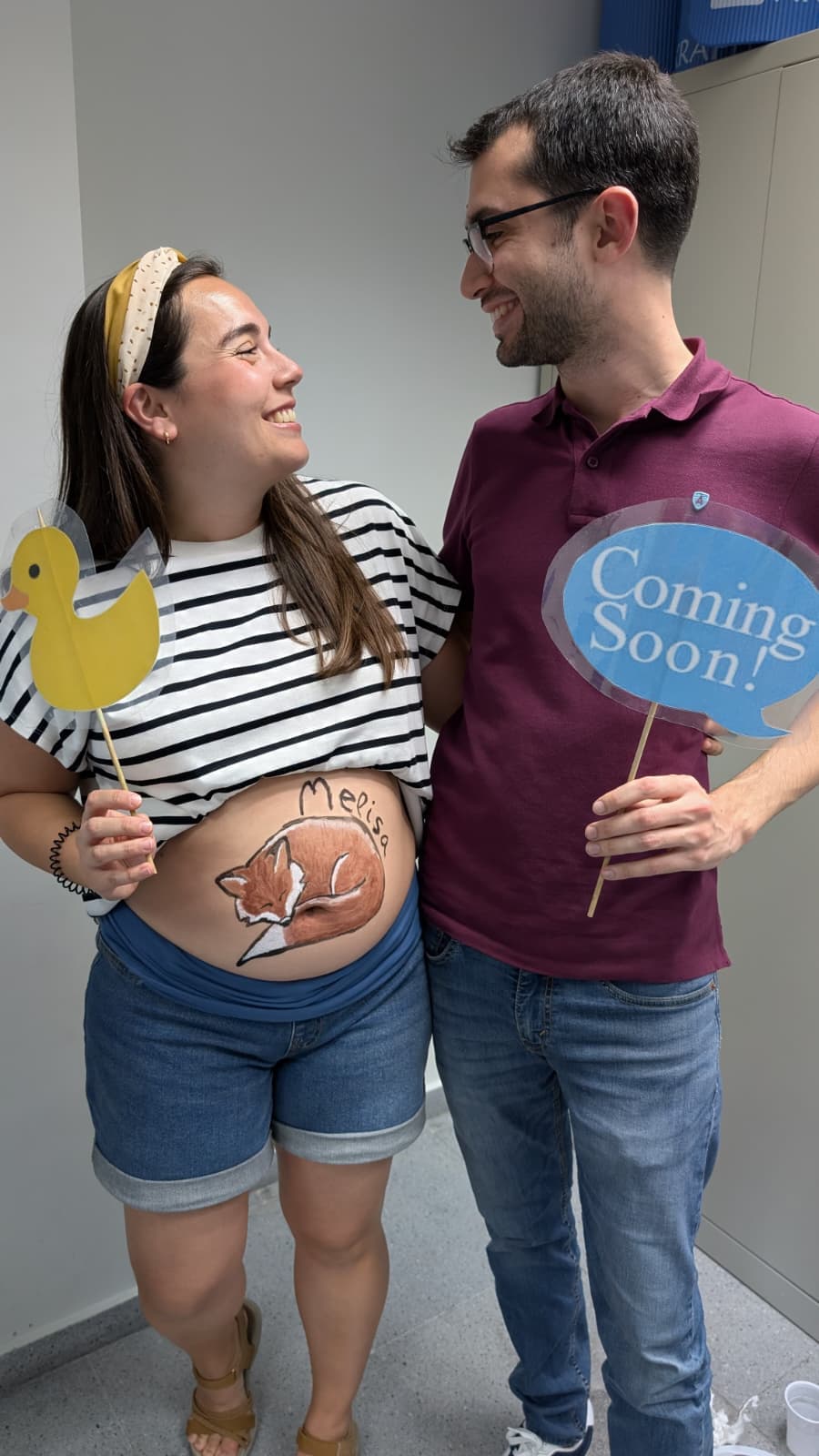 Gemma y Javi anunciando el embarazo