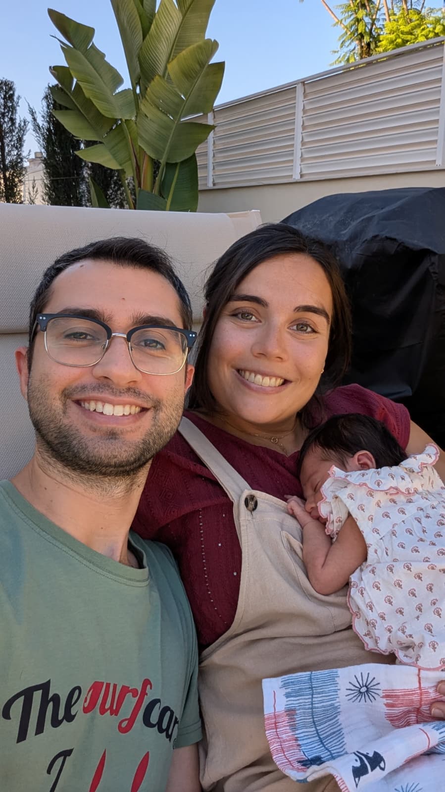 Gemma y Javi con Melisa